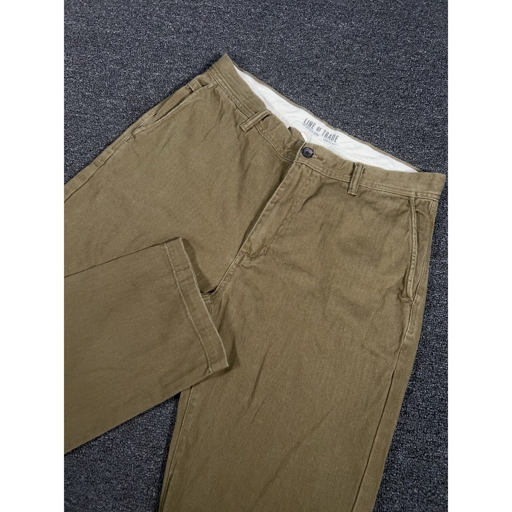 Line of Trade Officer Chino Pants Men's 34x32 Surplus Olive Herringbone
